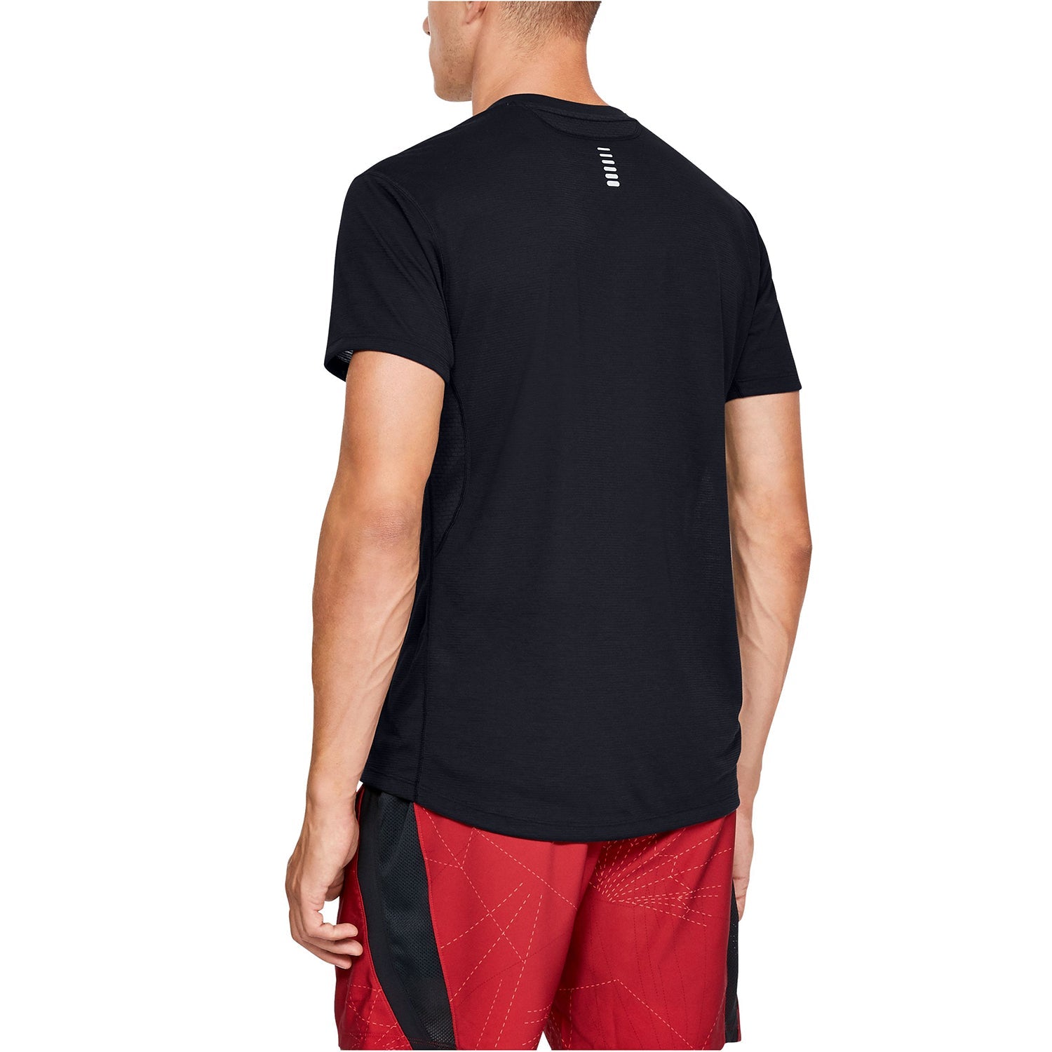 Polera manga corta UA Streaker de cuello en V para hombre