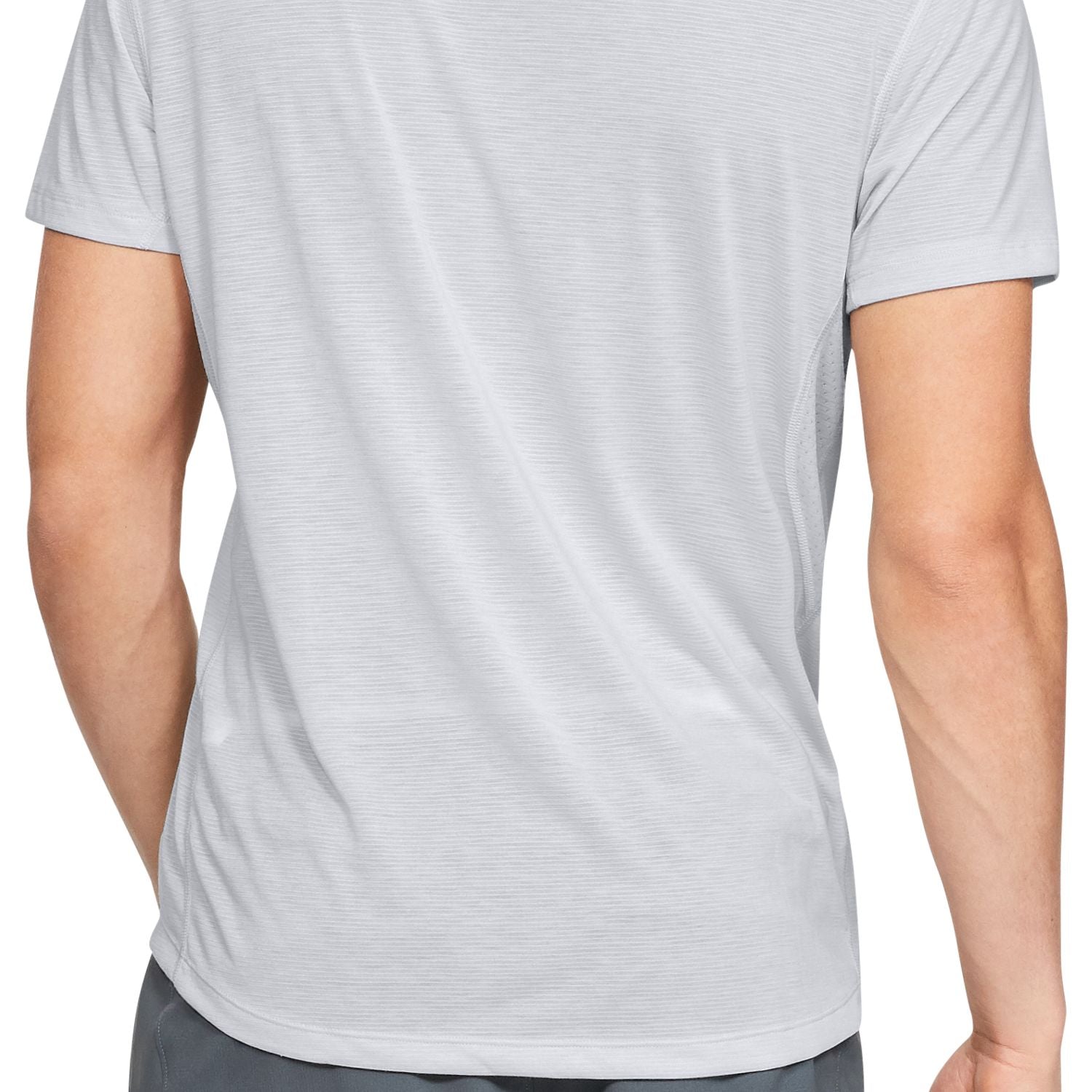 Polera manga corta UA Streaker de cuello en V para hombre