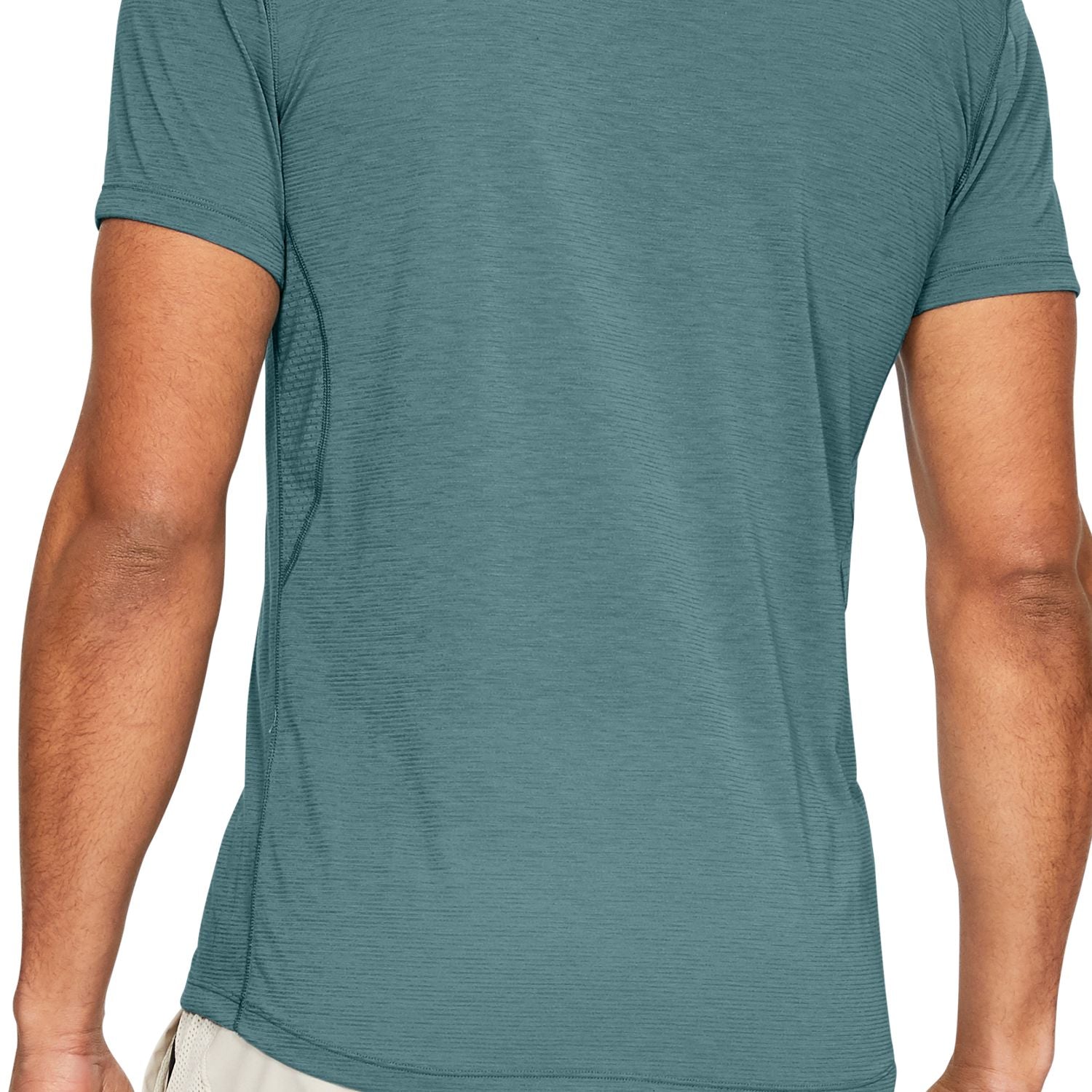 Polera manga corta UA Streaker de cuello en V para hombre