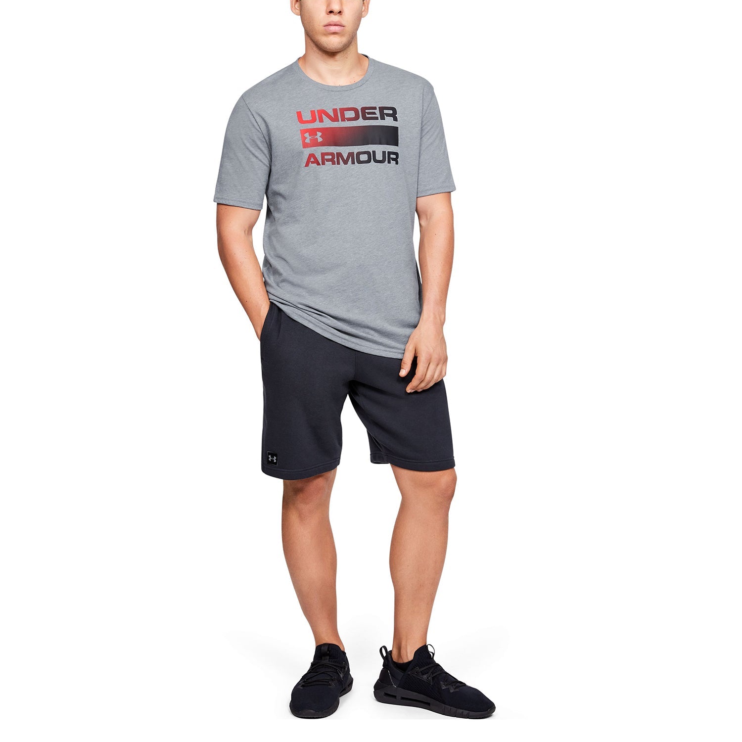 Polera Manga Corta UA Team Issue Wordmark para Hombre