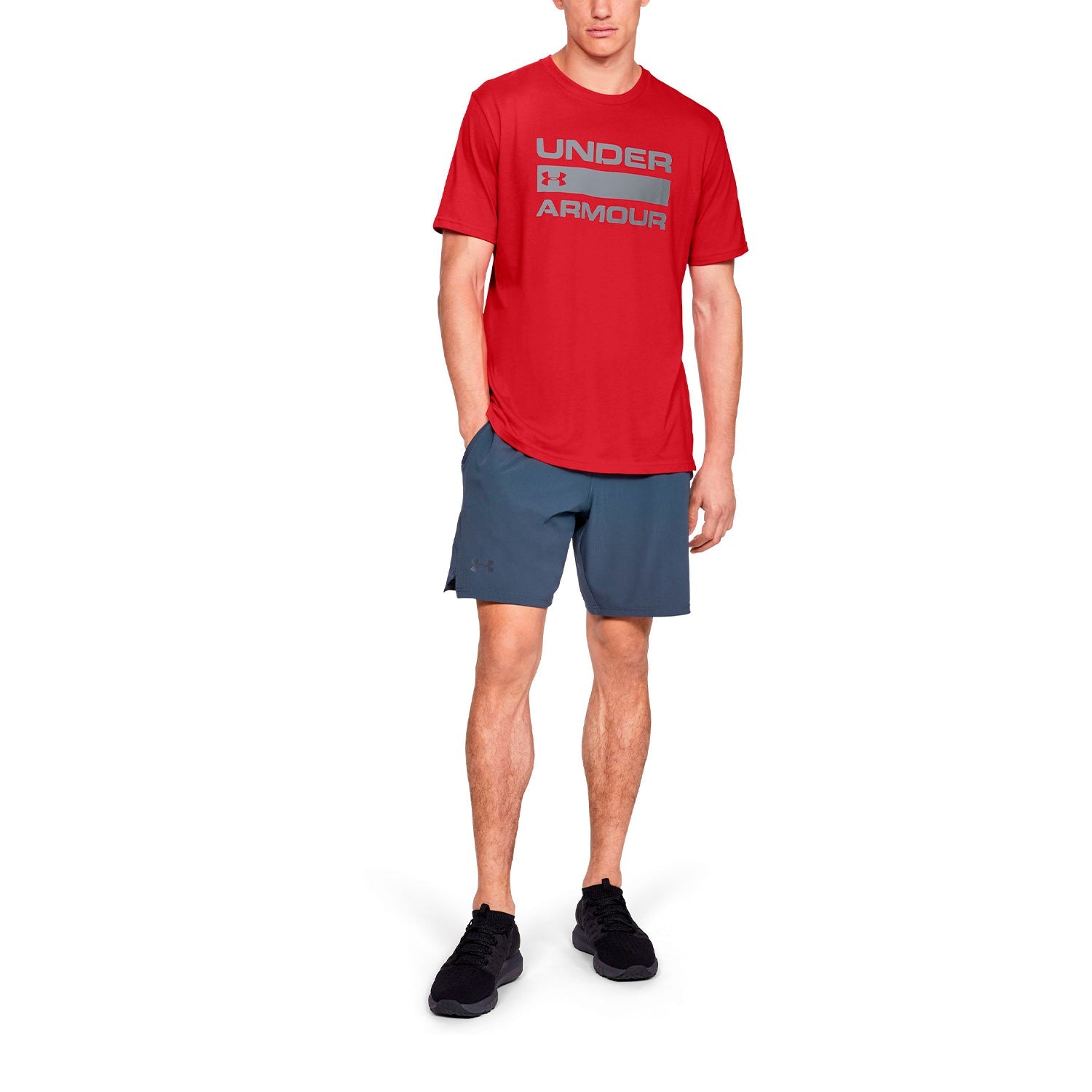 Polera Manga Corta UA Team Issue Wordmark para Hombre