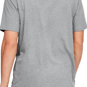 Polera manga corta con gráfico de la marca UA en el hombro para hombre