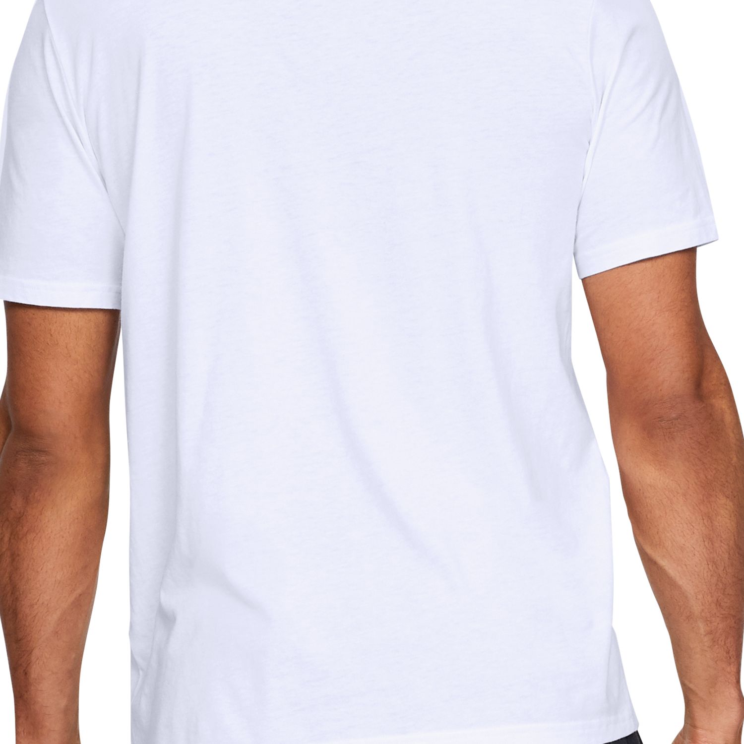 Polera manga corta con gráfico de la marca UA en el hombro para hombre