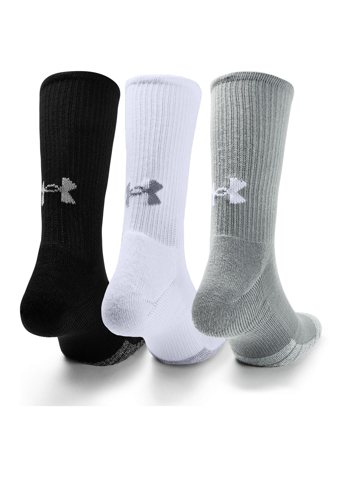 Paquete de tres pares de calcetines HeatGear® Crew para adultos