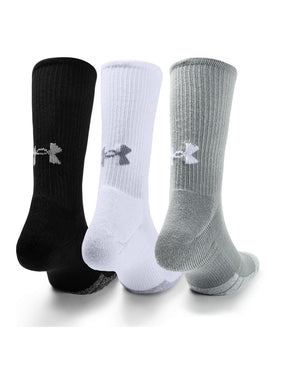 Paquete de tres pares de calcetines HeatGear® Crew para adultos