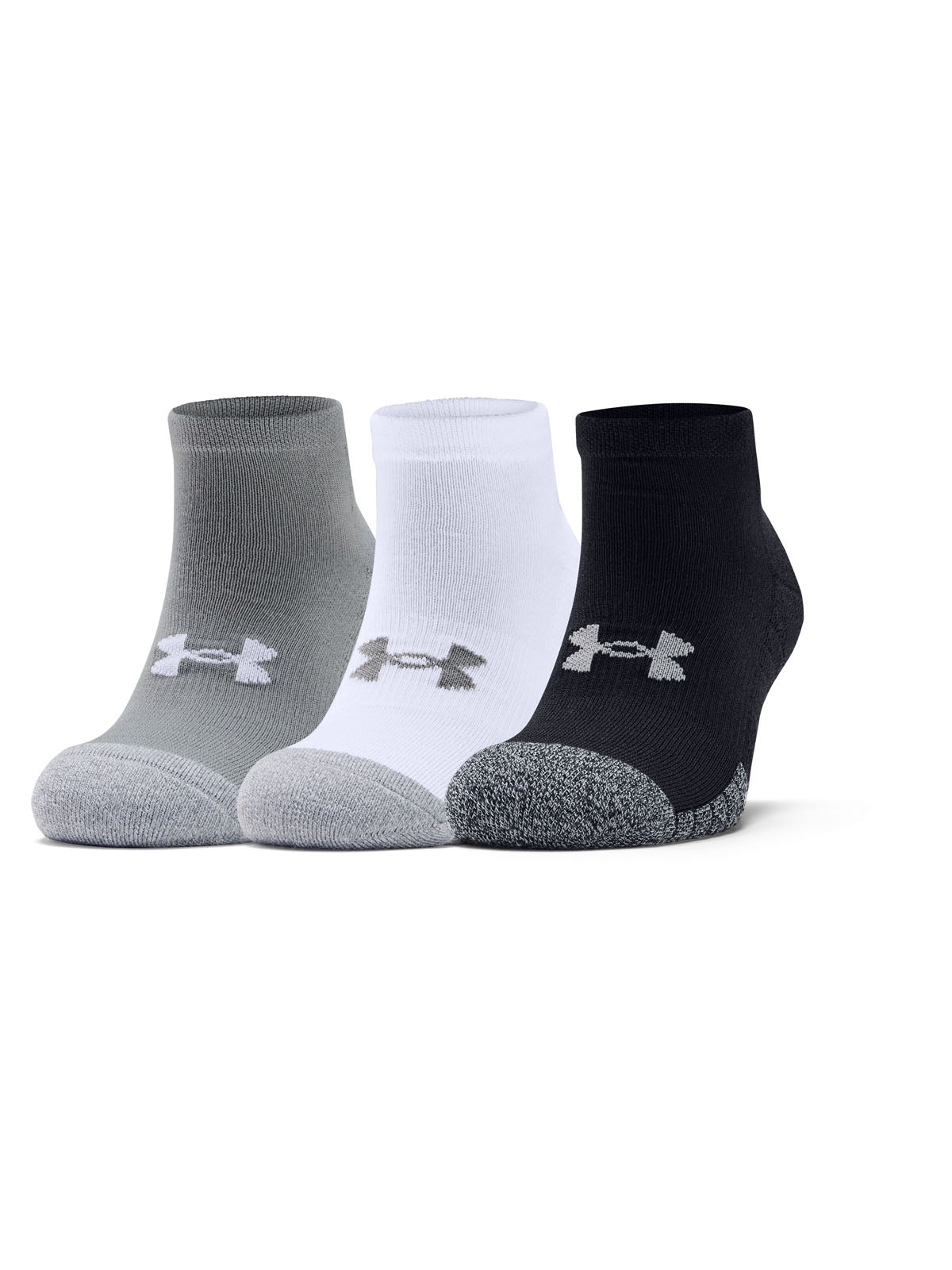 Paquete de tres pares de calcetines HearGear® Low Cut para adultos