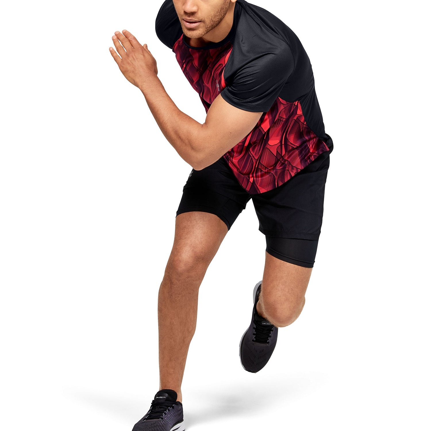 Polera Manga Corta UA Qualifier Iso-Chill Printed Run para Hombre