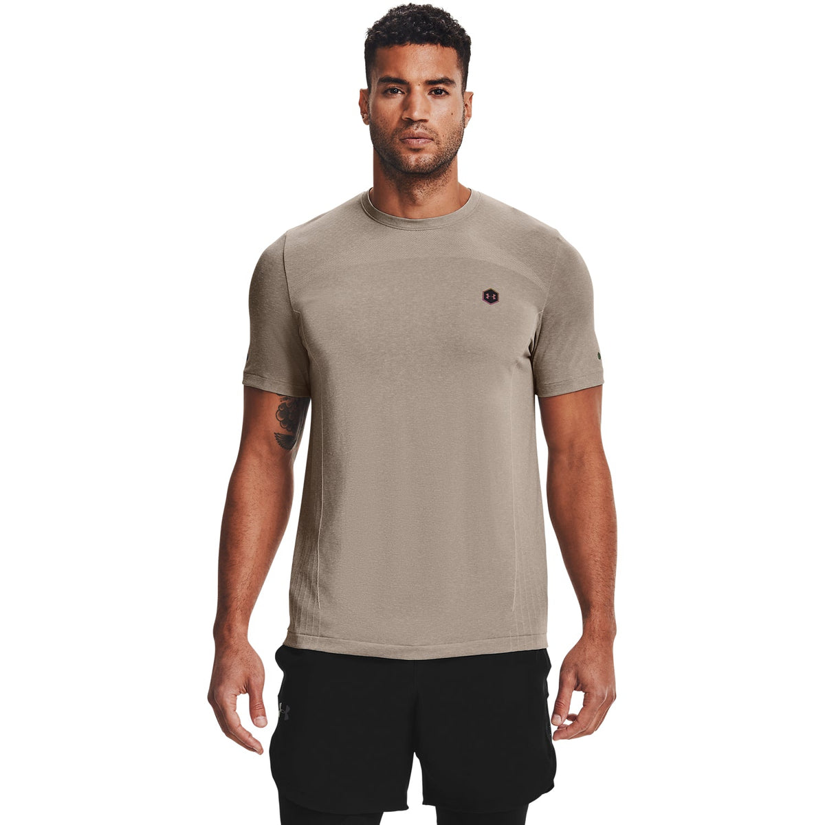 Polera Manga Corta UA RUSH™ Seamless Fitted para Hombre