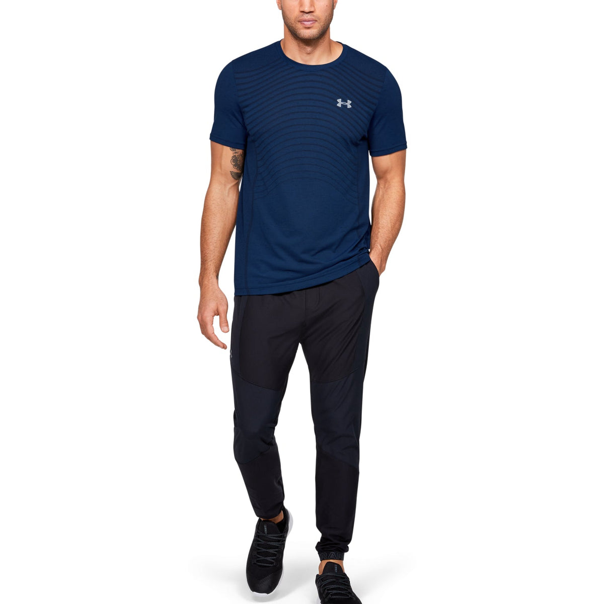 Polera Manga Corta UA Seamless Wave para Hombre