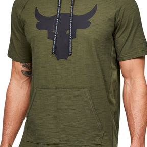 Polerón con Gorro Manga Corta Project Rock Charged Cotton® para Hombre