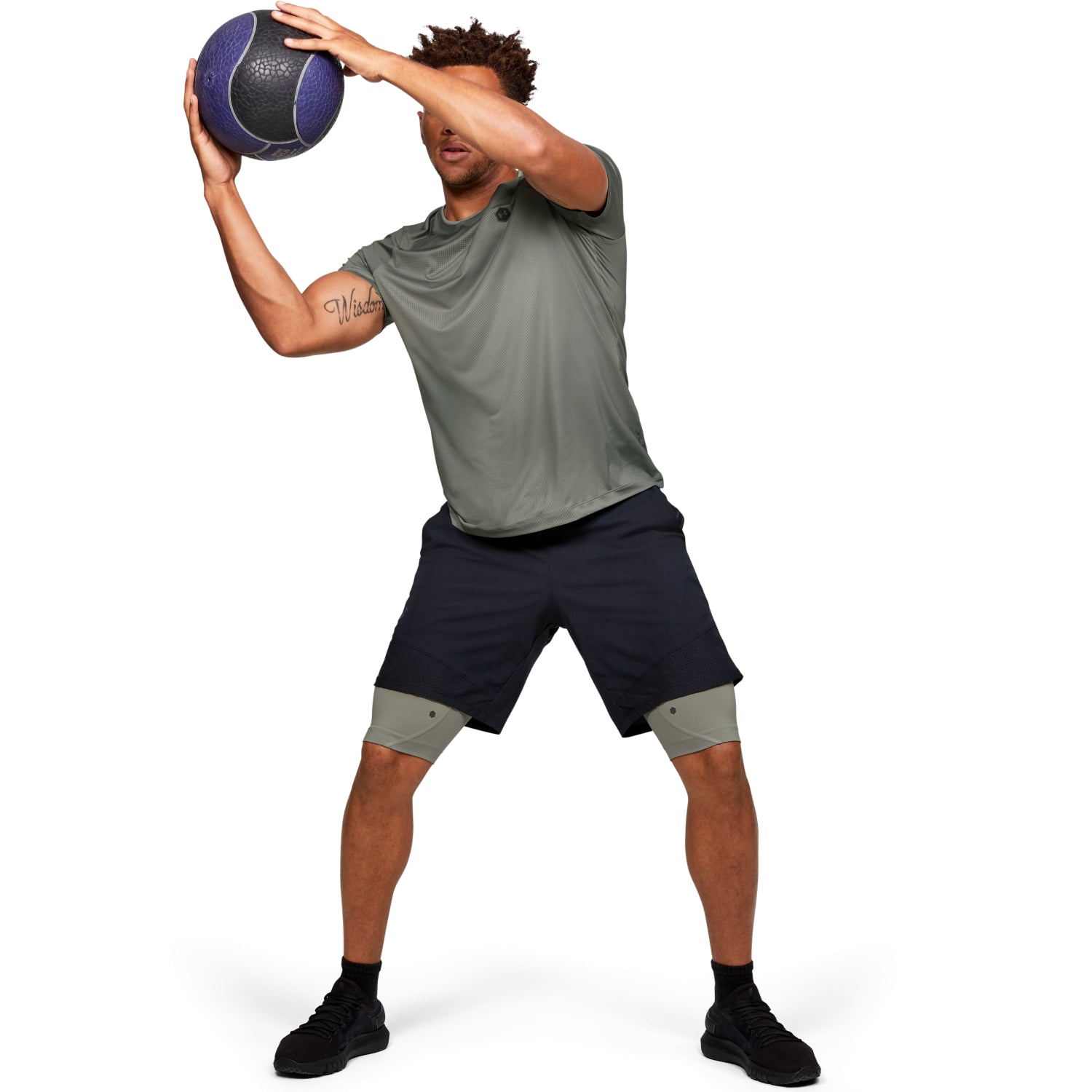 Polera Manga Corta UA RUSH™ HeatGear® Fitted Printed para Hombre