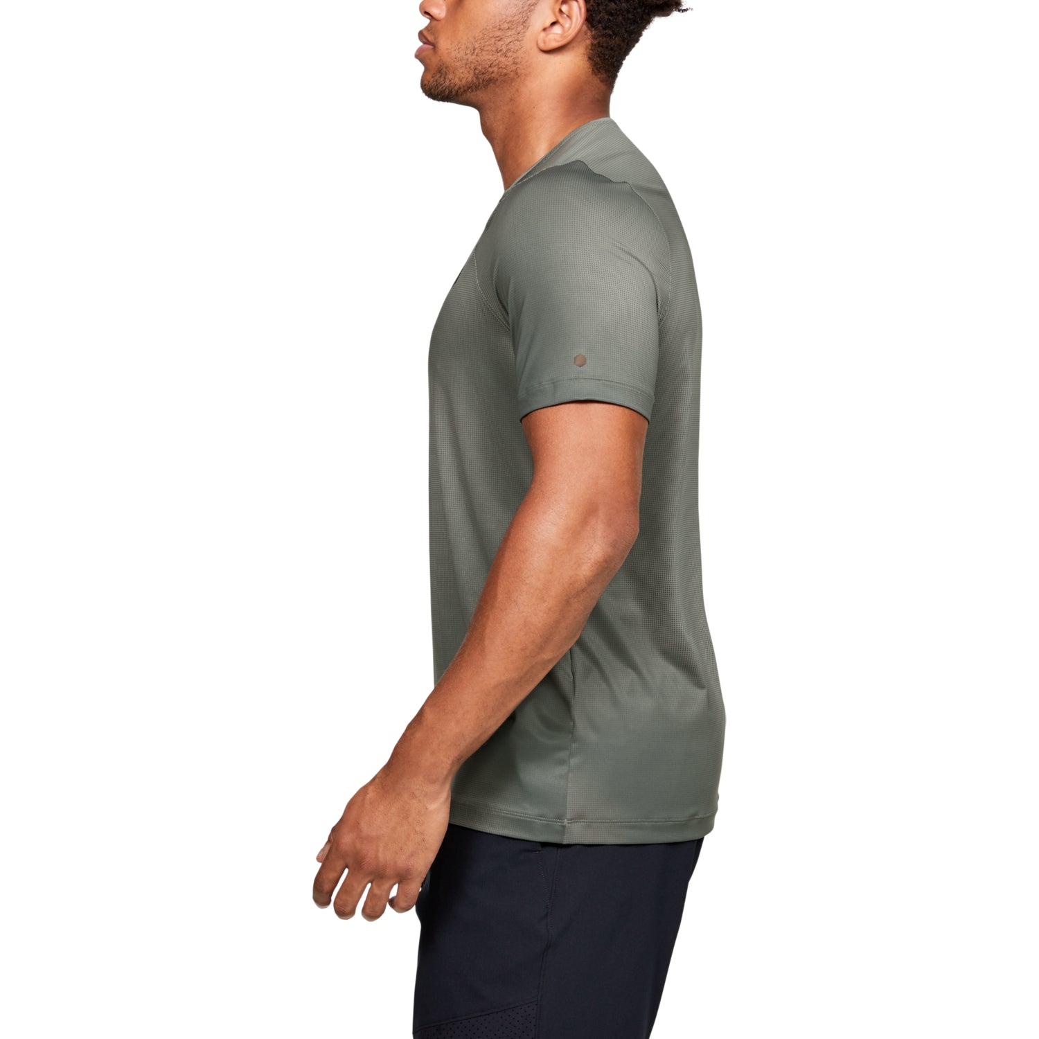 Polera Manga Corta UA RUSH™ HeatGear® Fitted Printed para Hombre