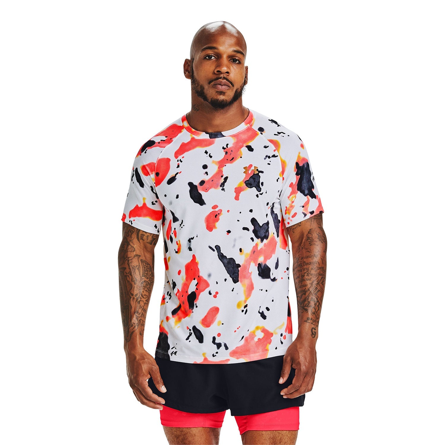 Polera Manga Corta UA Qualifier Run Iso-Chill Kazoku para Hombre
