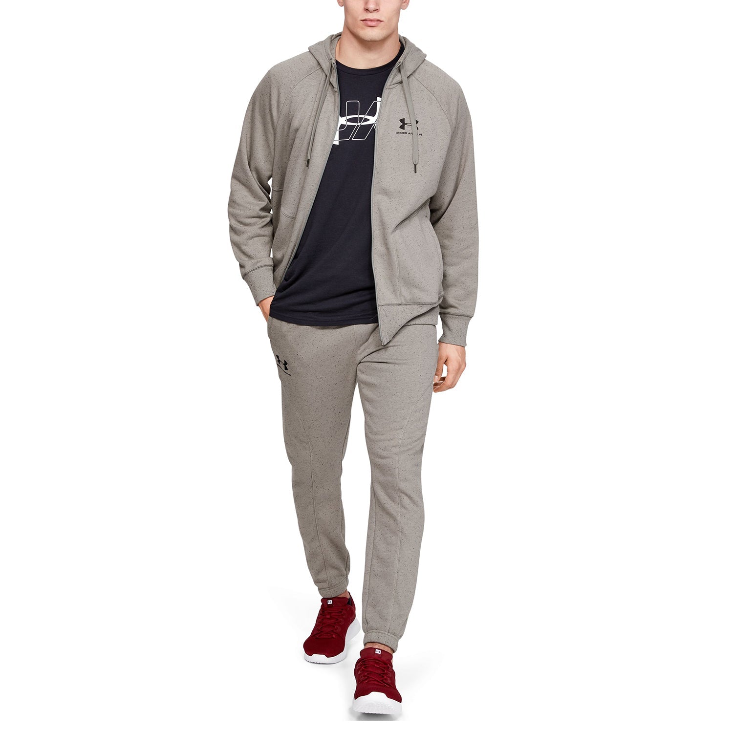 Polerón con Gorro UA Speckled Fleece Full Zip para Hombre