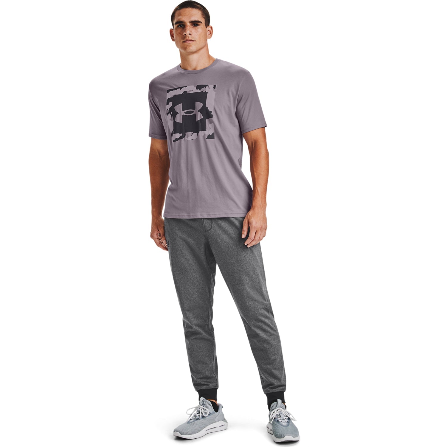 Polera Manga Corta UA Camo Box Logo para Hombre