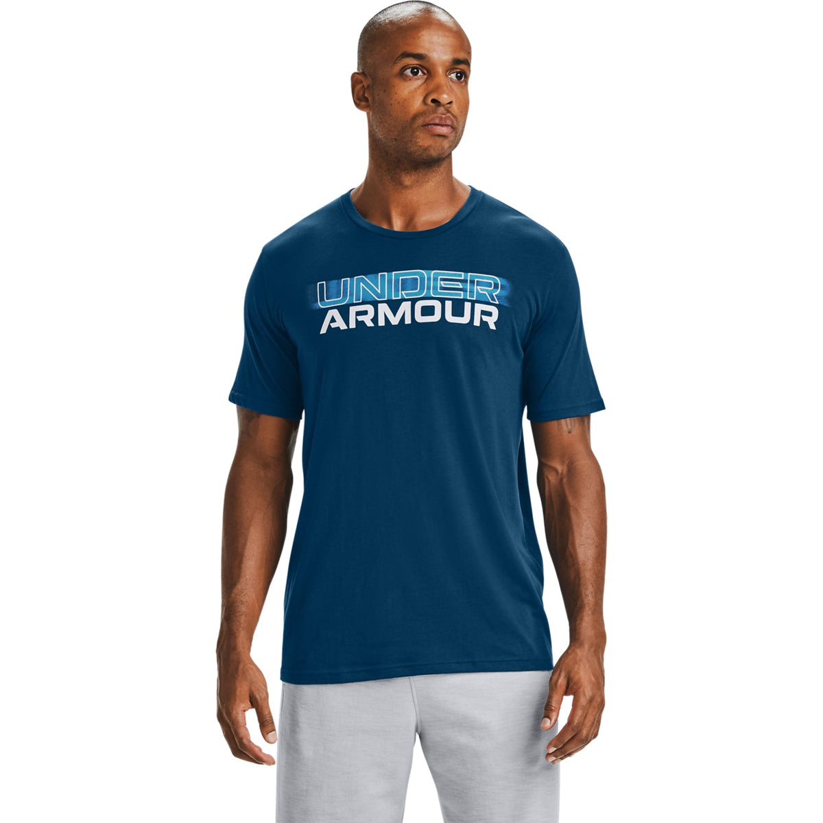 Polera Manga Corta UA Blurry Logo Wordmark para Hombre