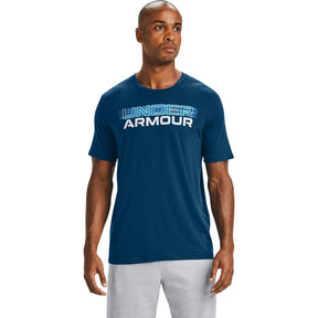 Polera Manga Corta UA Blurry Logo Wordmark para Hombre