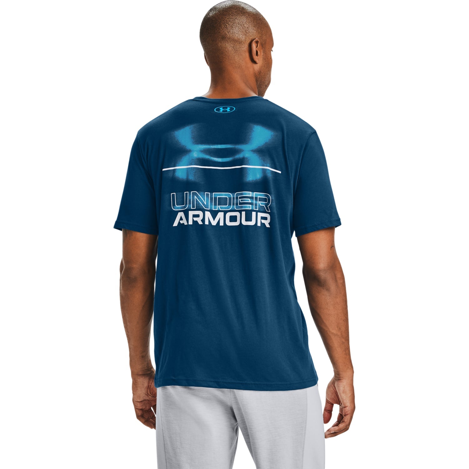 Polera Manga Corta UA Blurry Logo Wordmark para Hombre