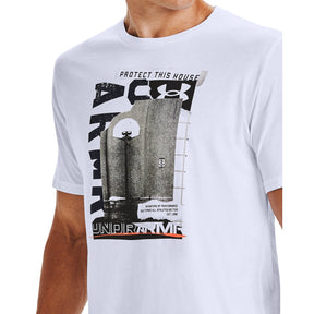 Polera Manga Corta UA Basketball Photoreal para Hombre