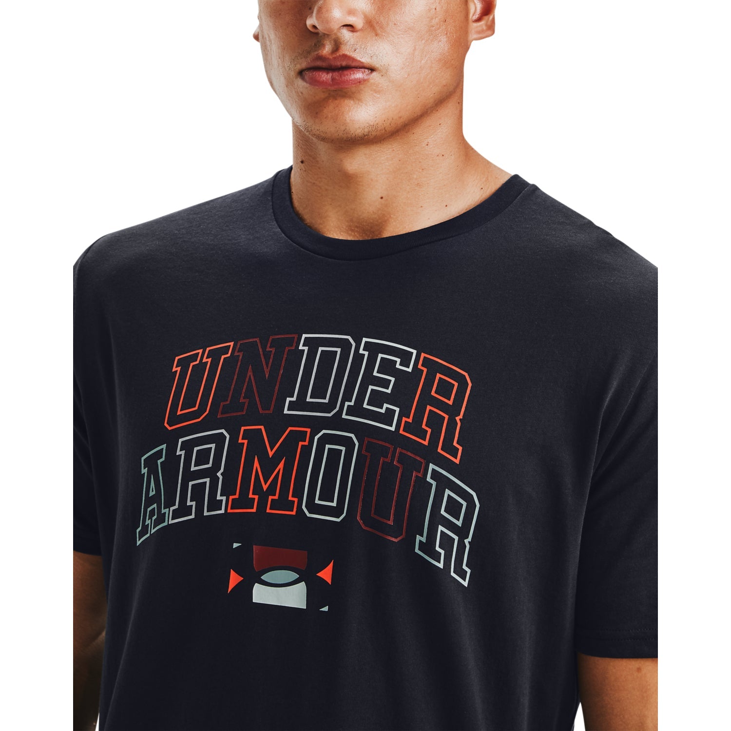 Polera Manga Corta UA Multicolor Collegiate para Hombre