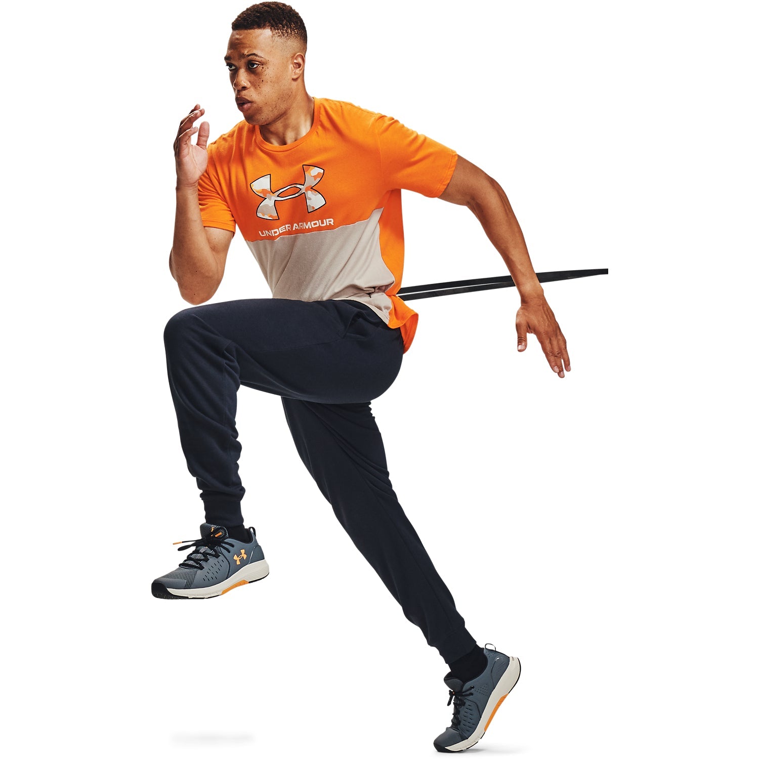 Polera Manga Corta UA Camo Big Logo para Hombre