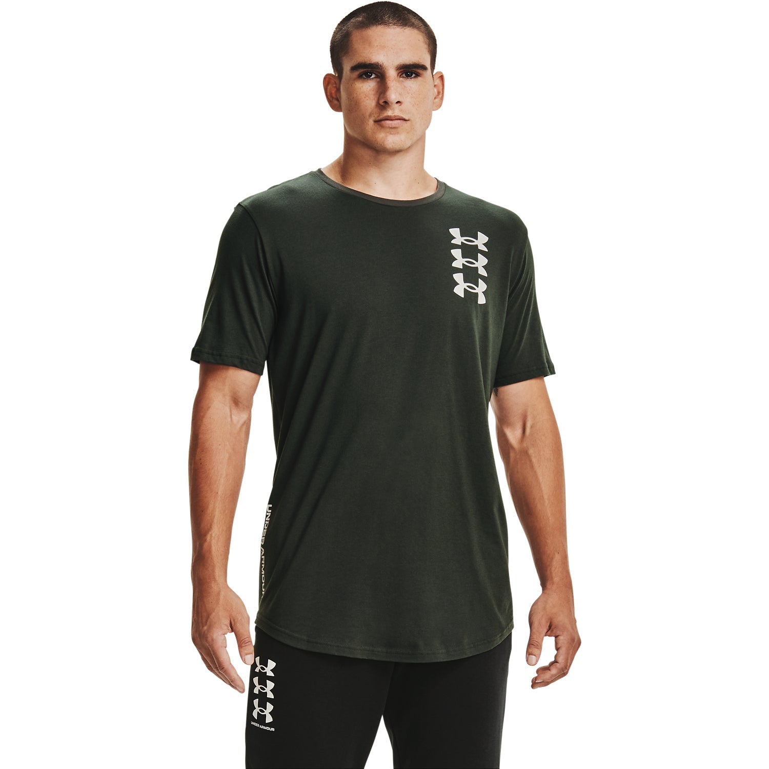 Polera Manga Corta UA Triple Stack Logo para Hombre