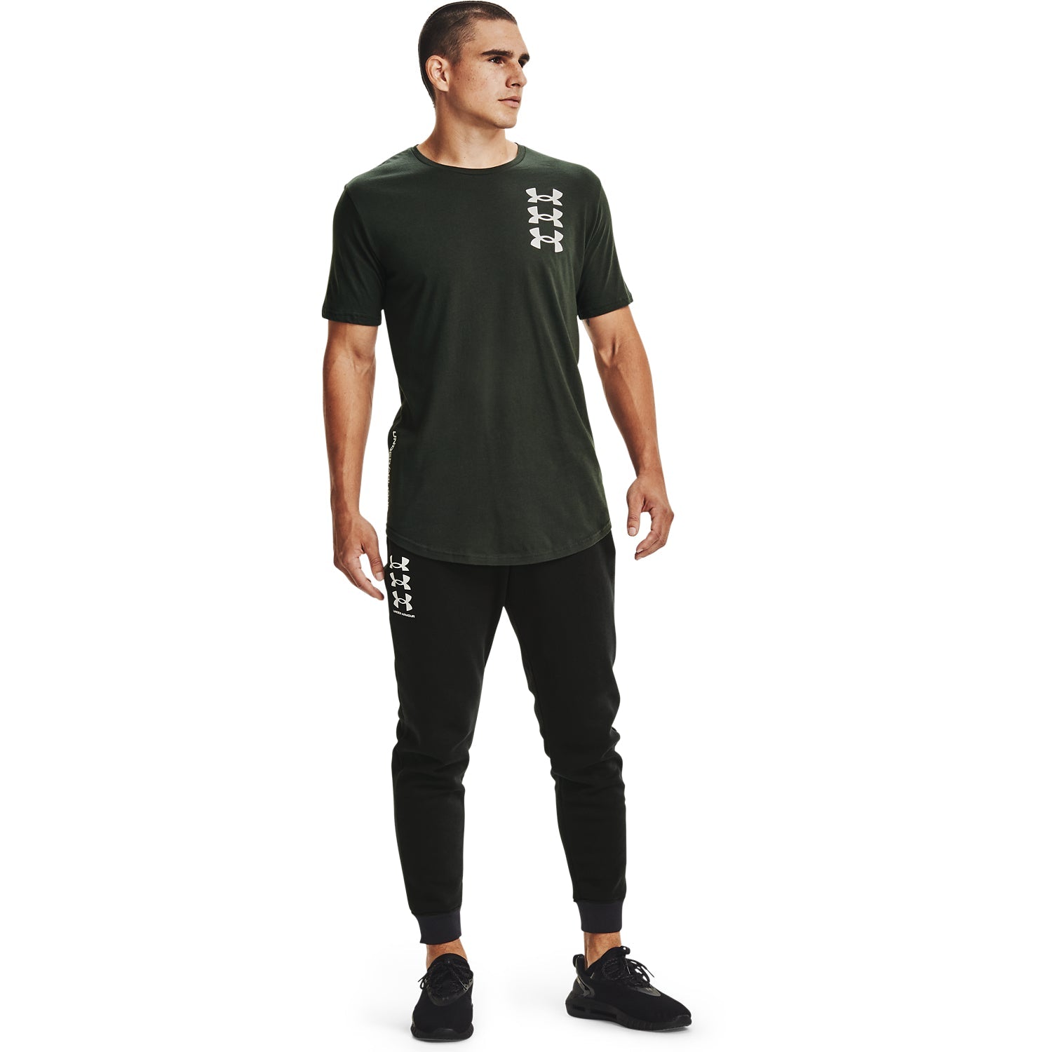 Polera Manga Corta UA Triple Stack Logo para Hombre