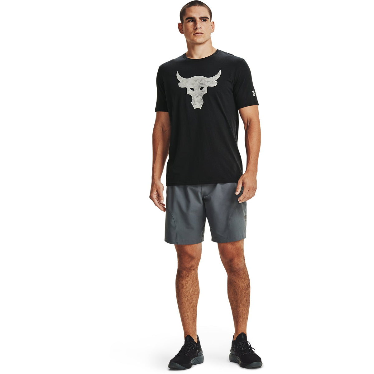 Polera Manga Corta Project Rock Brahma Bull Logo para Hombre