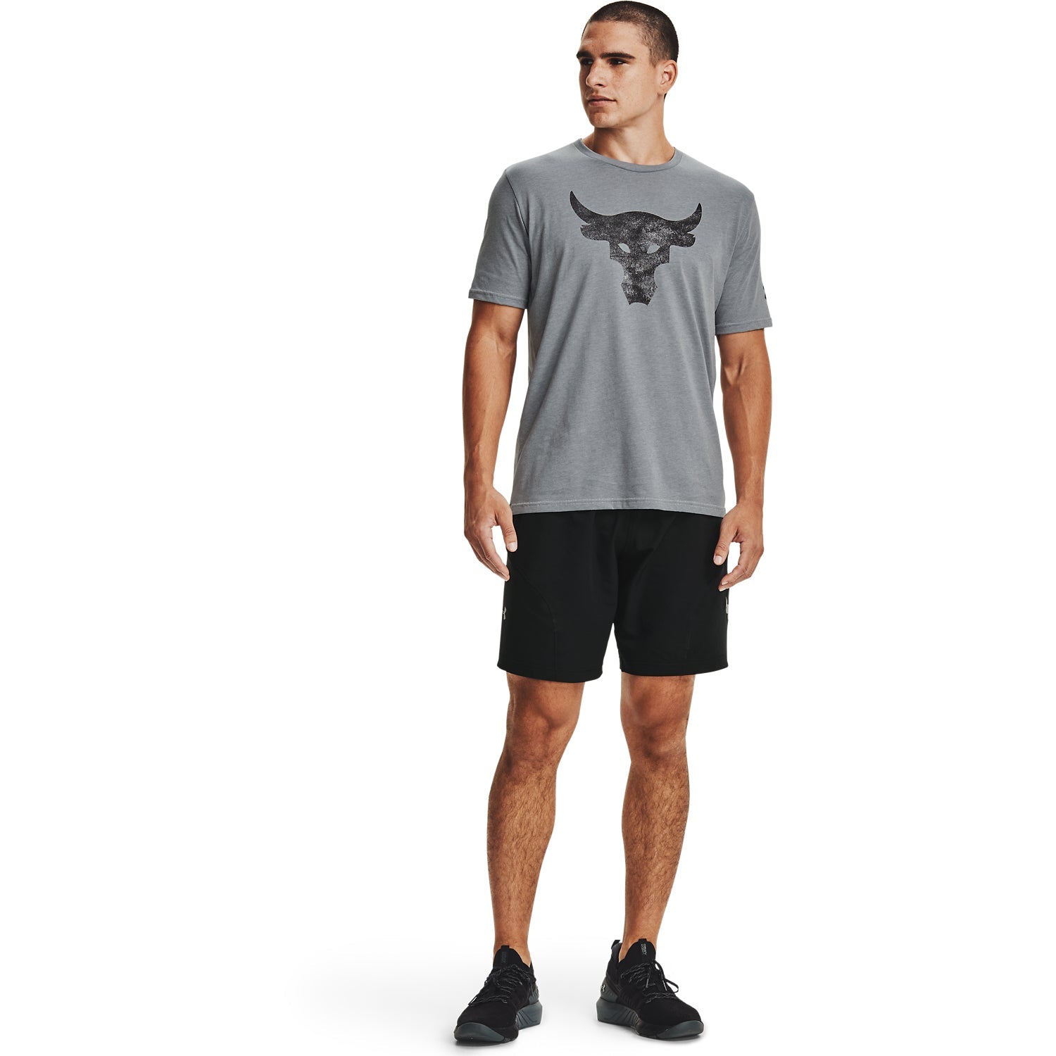 Polera Manga Corta Project Rock Brahma Bull Logo para Hombre