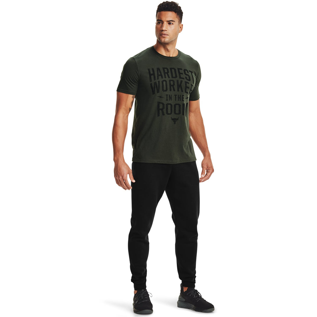 Polera Manga Corta Project Rock Hardest Worker para Hombre