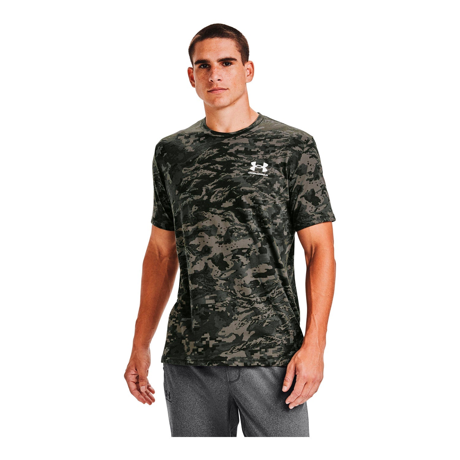 Polera Manga Corta All-Over Logo para Hombre Under Armour