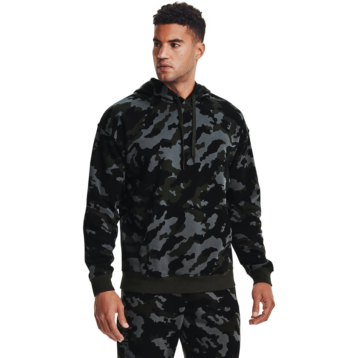 Sudadera con capucha UA Rival Fleece Camo para hombre