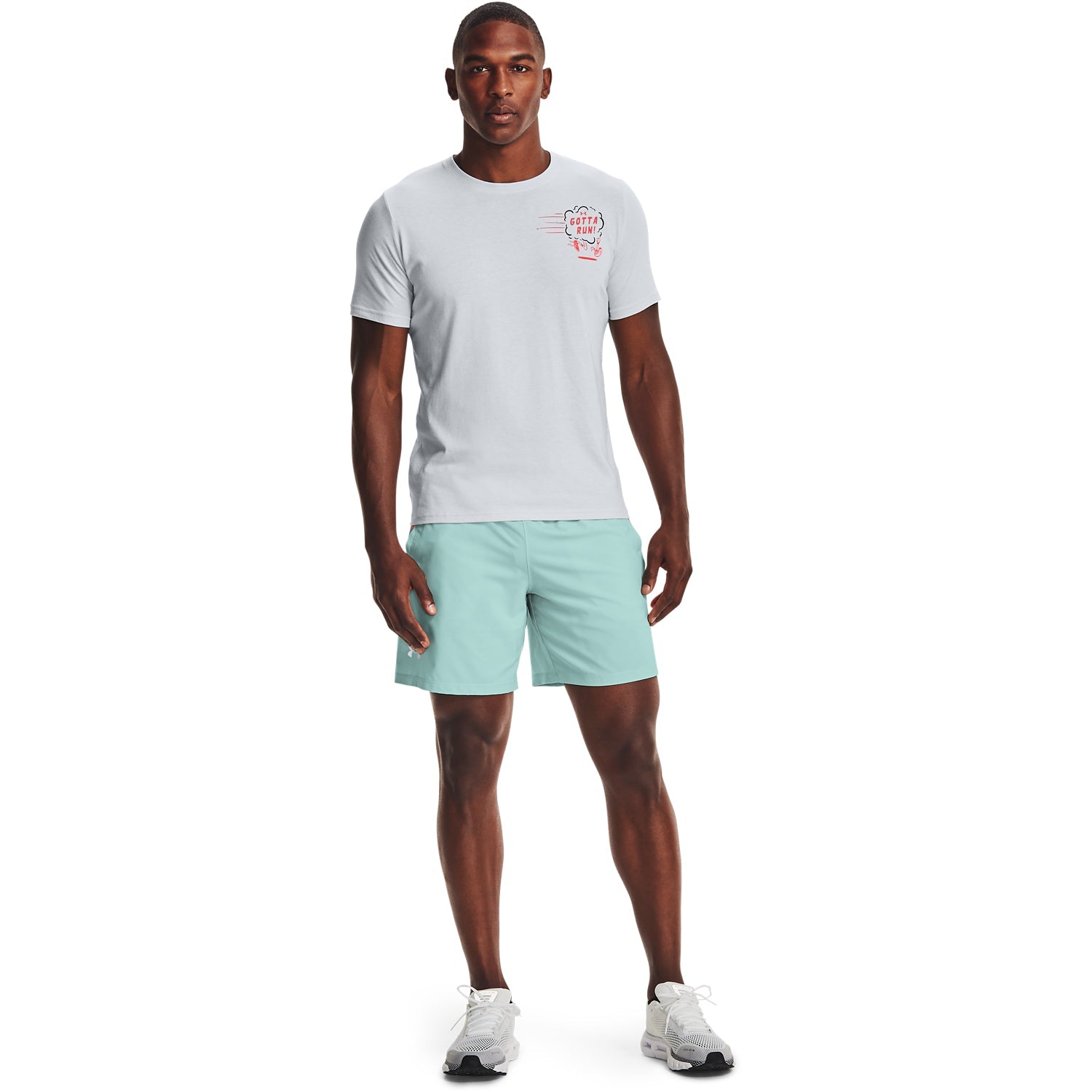 Polera Manga Corta UA How's My Running para Hombre