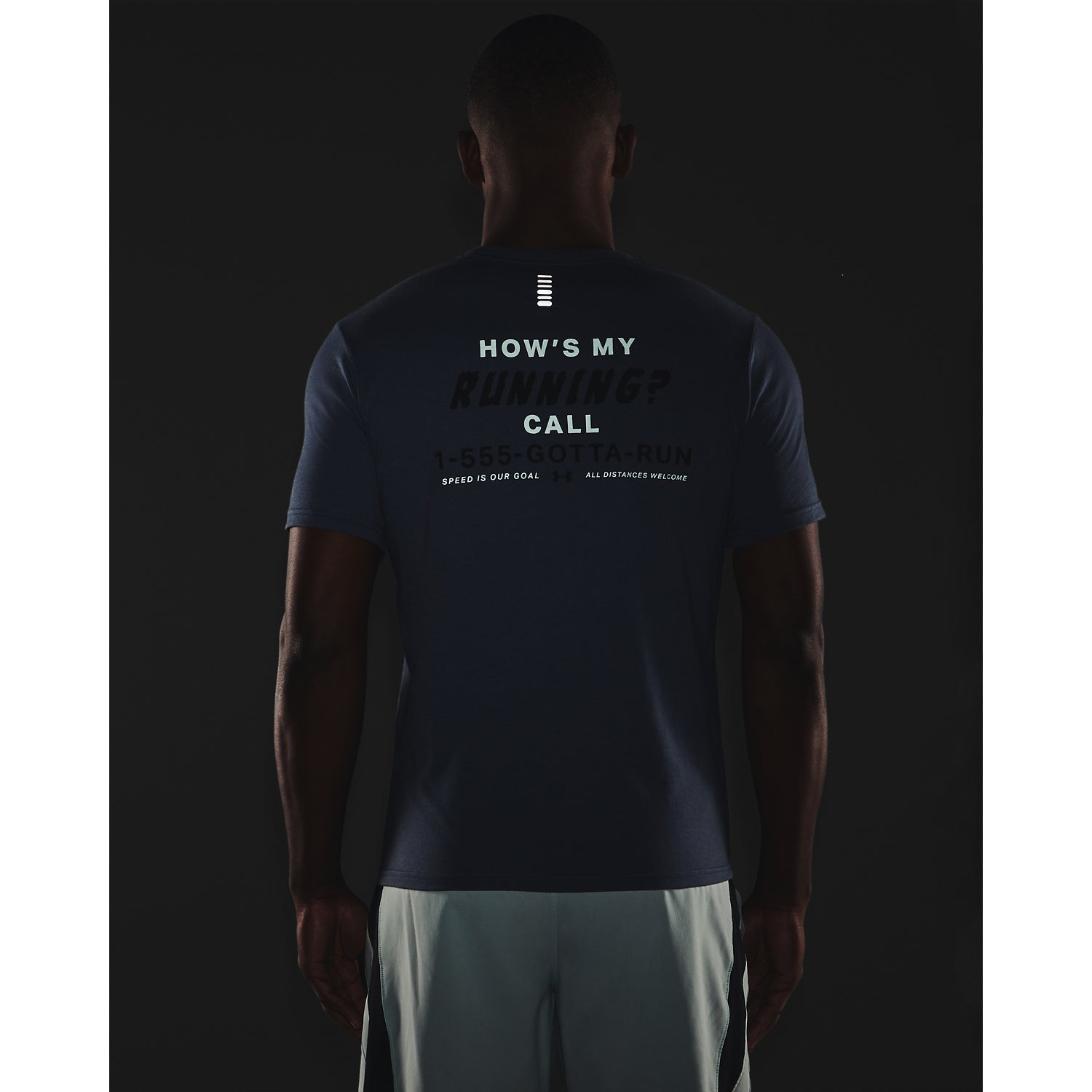 Polera Manga Corta UA How's My Running para Hombre