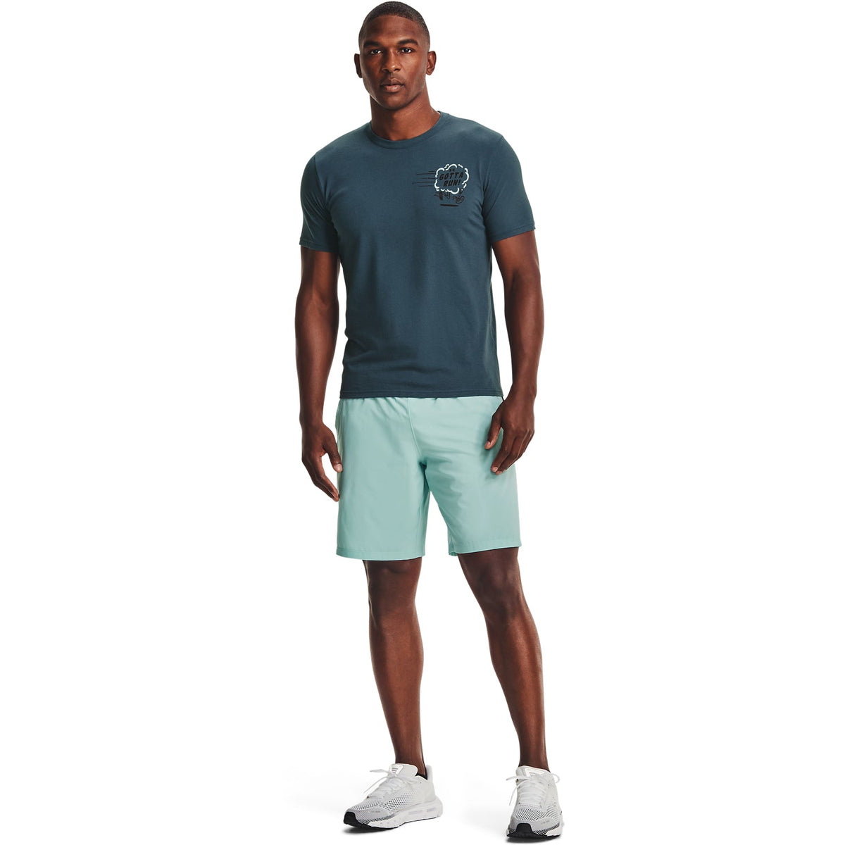 Polera Manga Corta UA How's My Running para Hombre