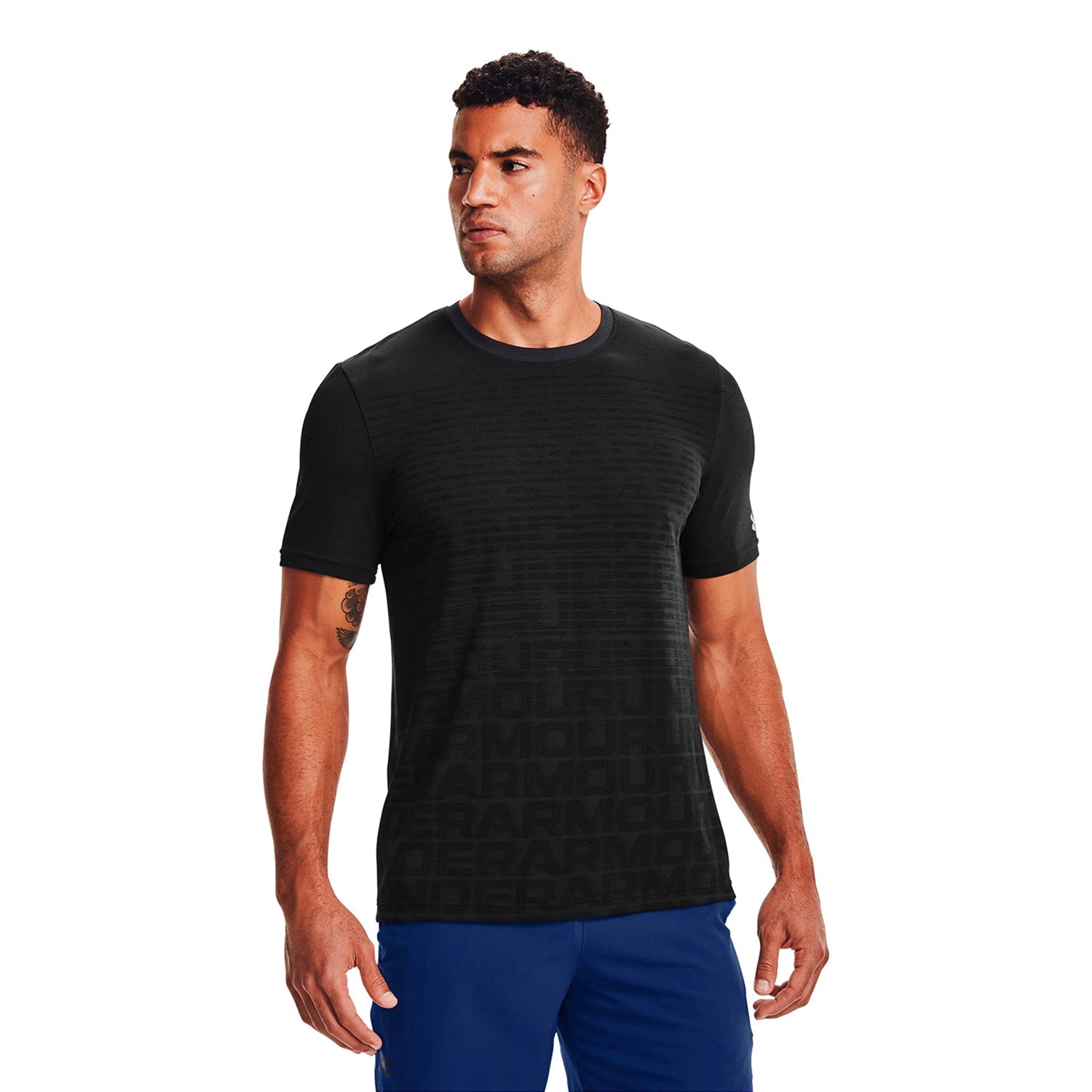 Polera Manga Corta UA Seamless Wordmark para Hombre