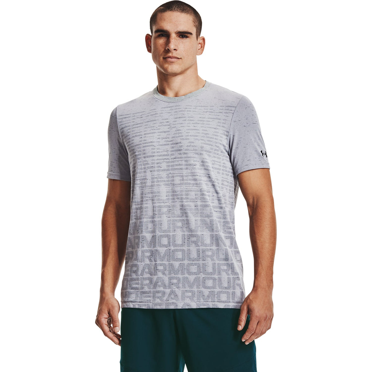 Polera Manga Corta UA Seamless Wordmark para Hombre