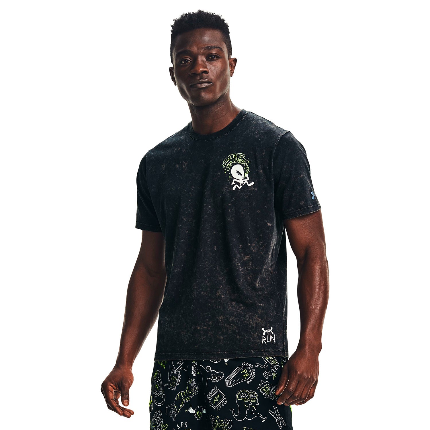 Polera Manga Corta UA RUN UR FACE OFF para Hombre