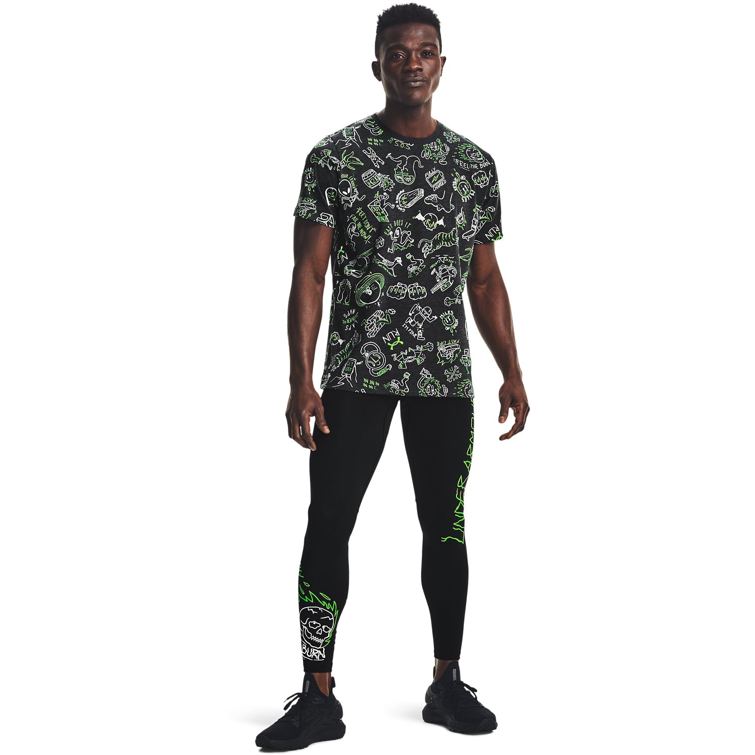 Polera manga corta UA Run Your Face Off Print para Hombre