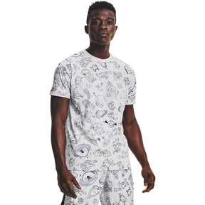 Polera manga corta UA Run Your Face Off Print para Hombre