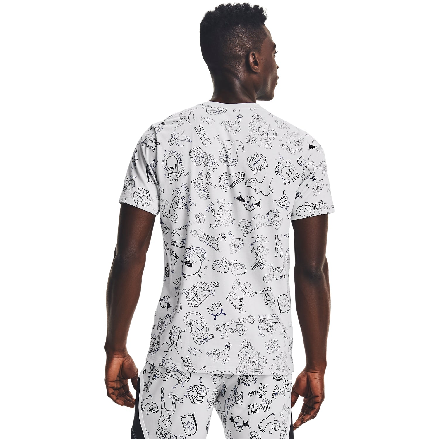Polera manga corta UA Run Your Face Off Print para Hombre