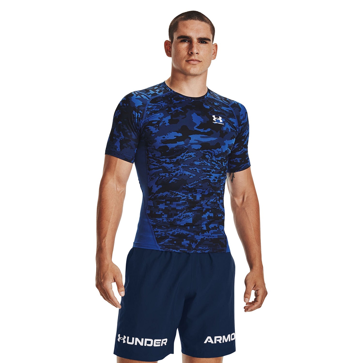 Polera manga corta HeatGear® Armour Camo para hombre