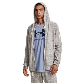 Poleron con gorro UA Rival Terry Full Zip para Hombre