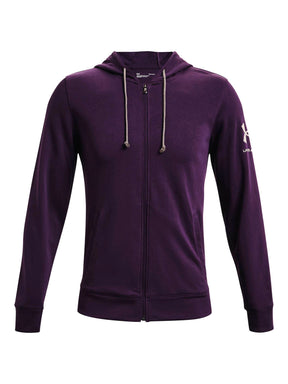 Poleron con gorro UA Rival Terry Full Zip para Hombre