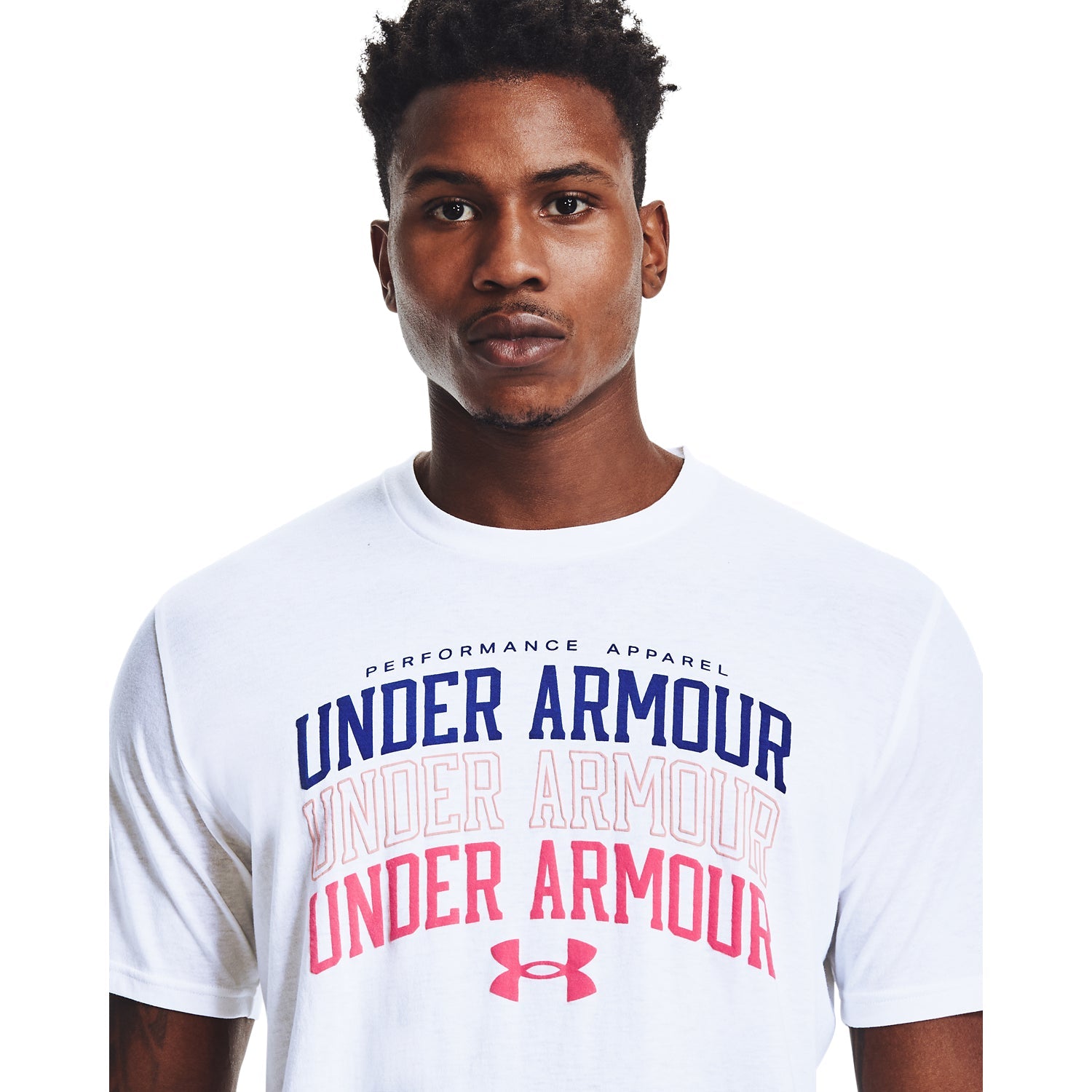 Polera manga corta UA Multi Color Collegiate para hombre