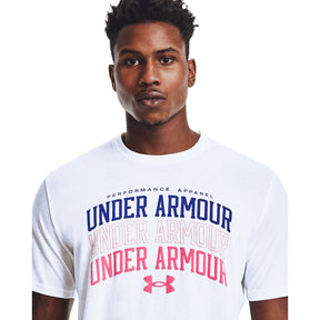 Polera manga corta UA Multi Color Collegiate para hombre
