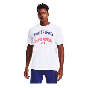 Polera manga corta UA Multi Color Collegiate para hombre
