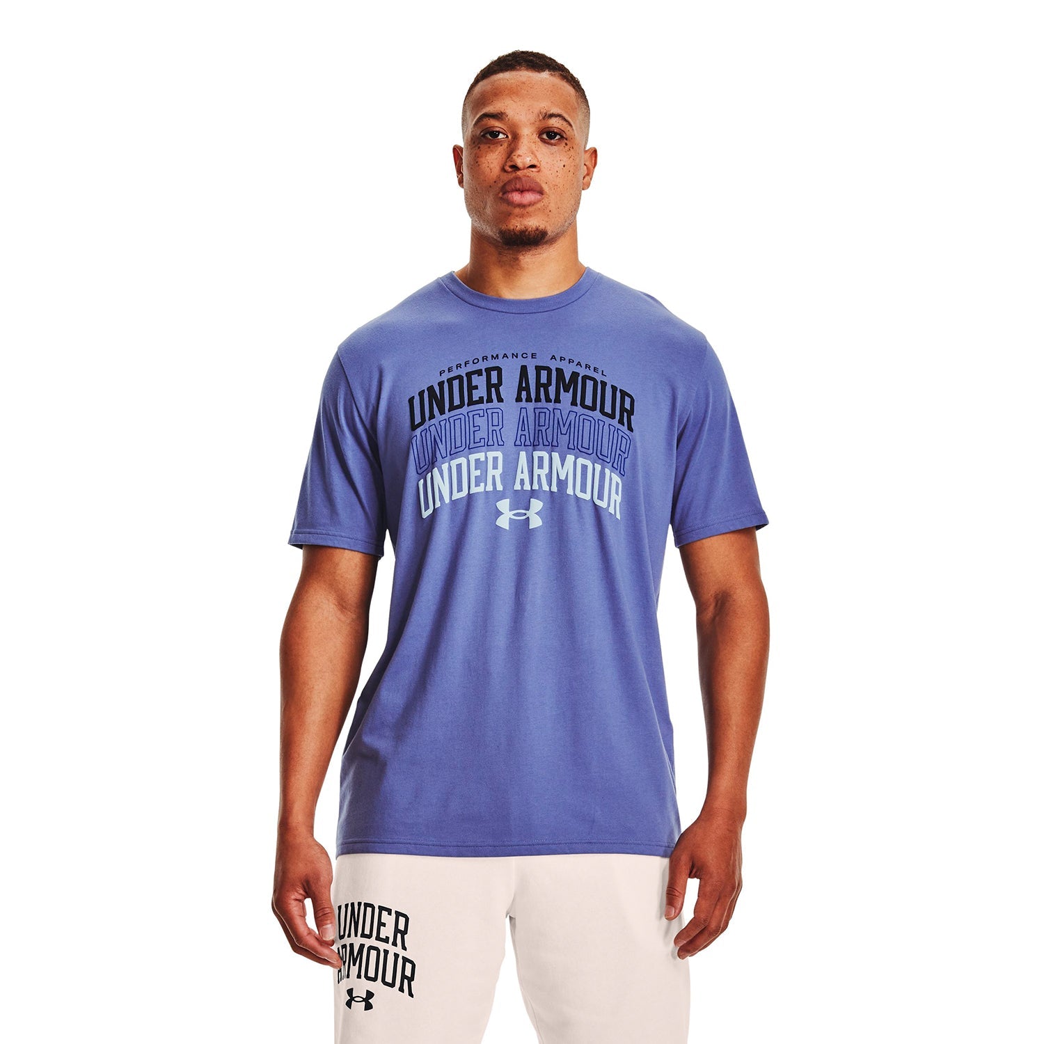 Polera manga corta UA Multi Color Collegiate para hombre