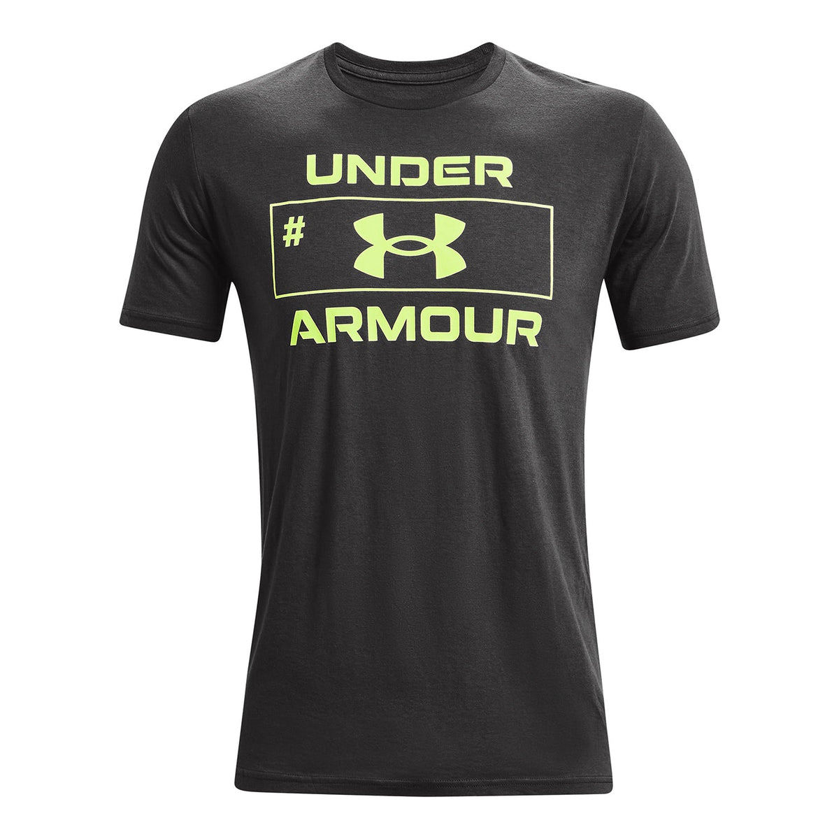 Polera manga corta UA Number Script para hombre