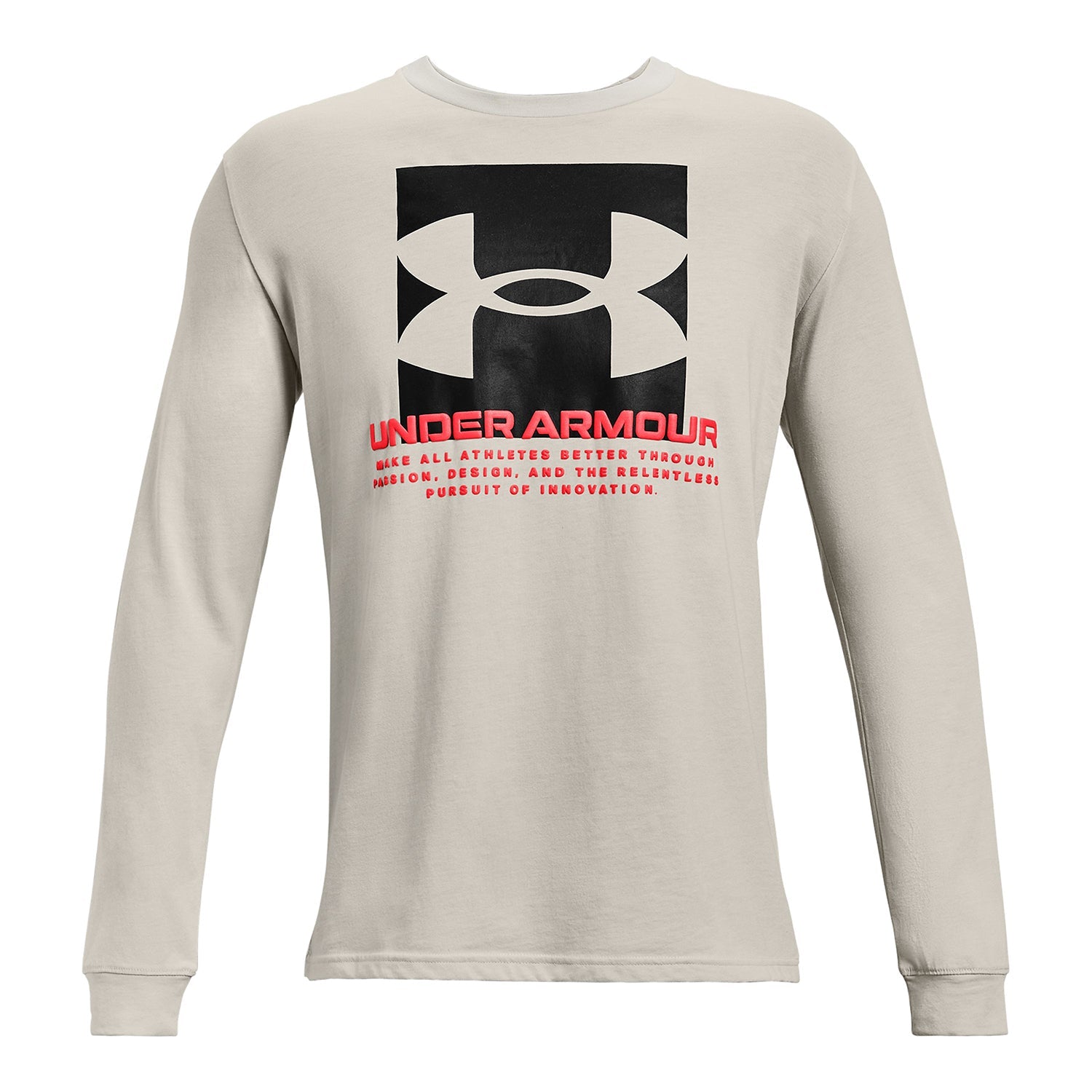 Polera manga larga UA Boxed Script para Hombre